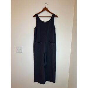 Madewell Superbrushed Pull On Jumpsuit Wide Leg Sleeveless Pockets Size S
